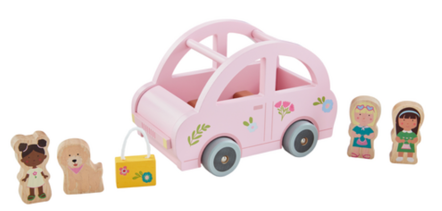 Pink Car Toy Set