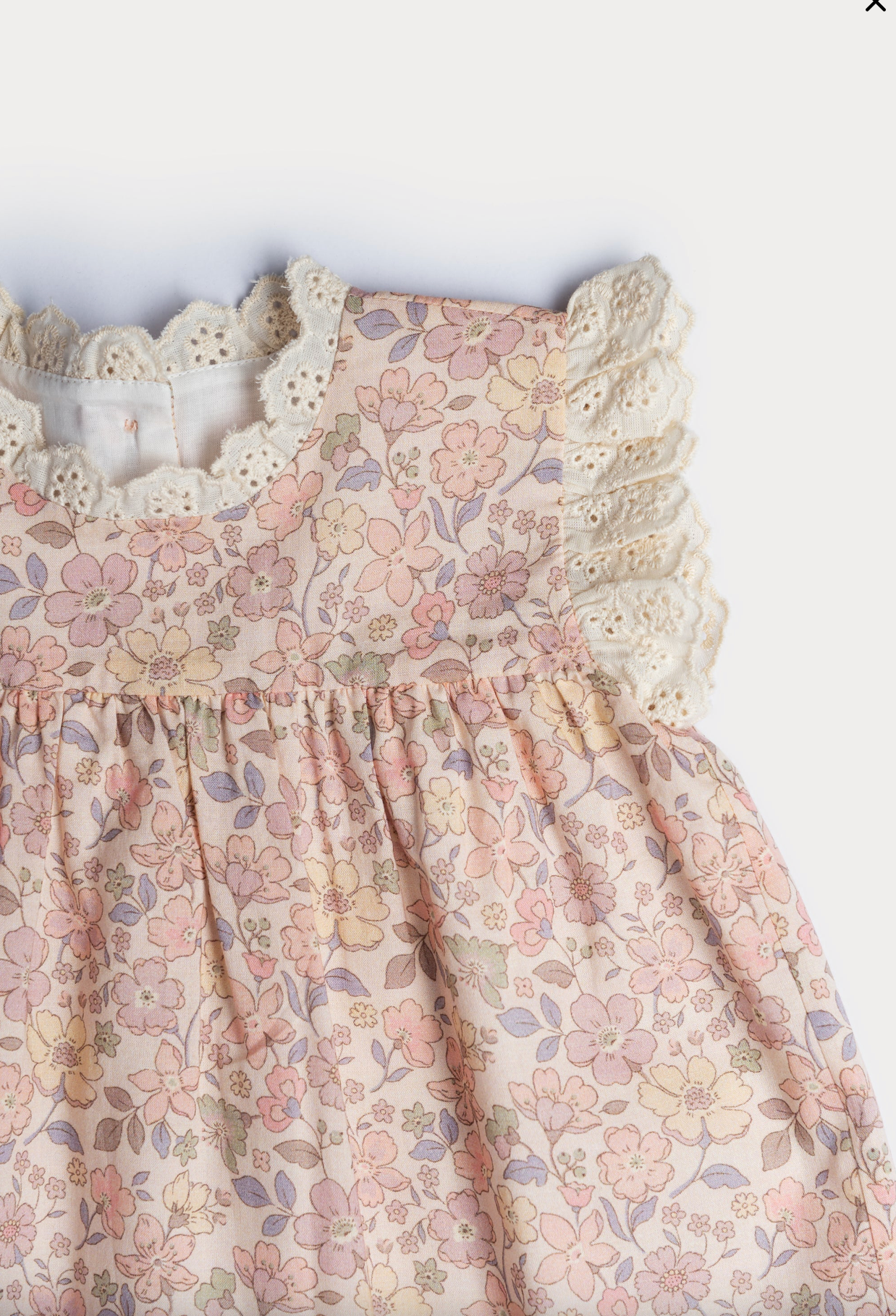 Early Sunday - Susie Dress w/ Broiderie Frills & Cherry Frill Bloomer in Multi Muted Flower