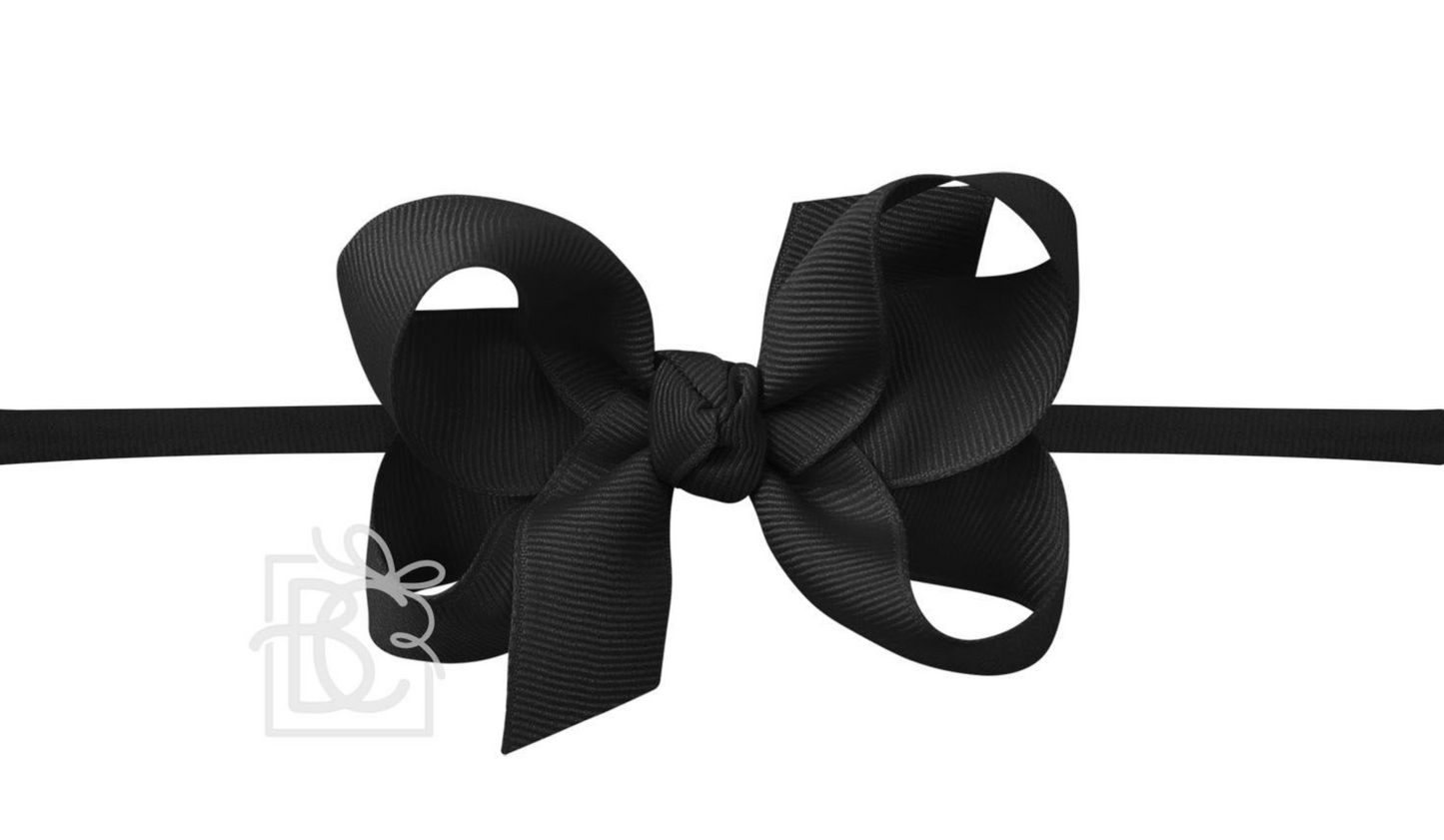 Pantyhose Headband With Signature Grosgrain Bow - MEDIUM