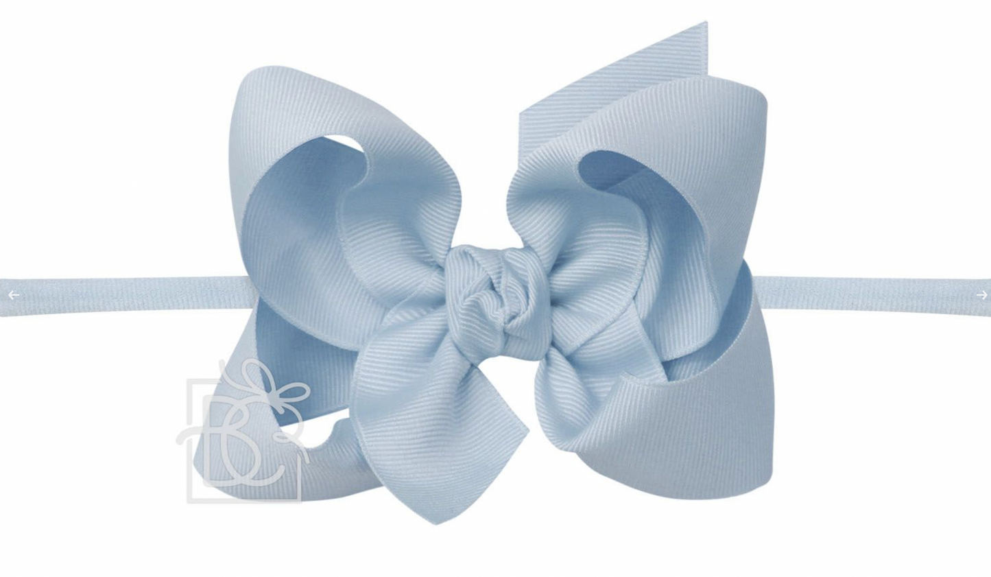 Pantyhose Headband With Signature Grosgrain Bow - LARGE