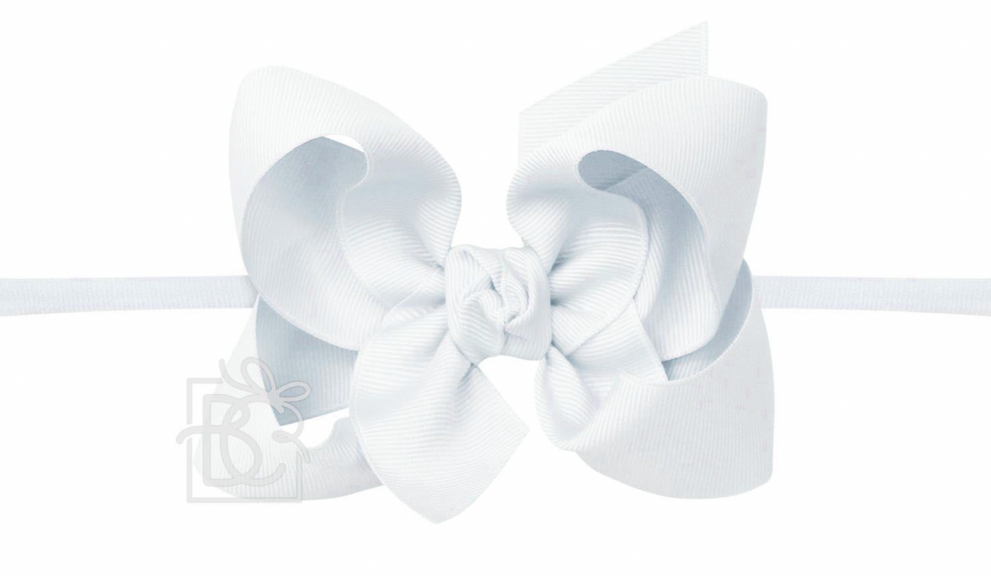 Pantyhose Headband With Signature Grosgrain Bow - LARGE