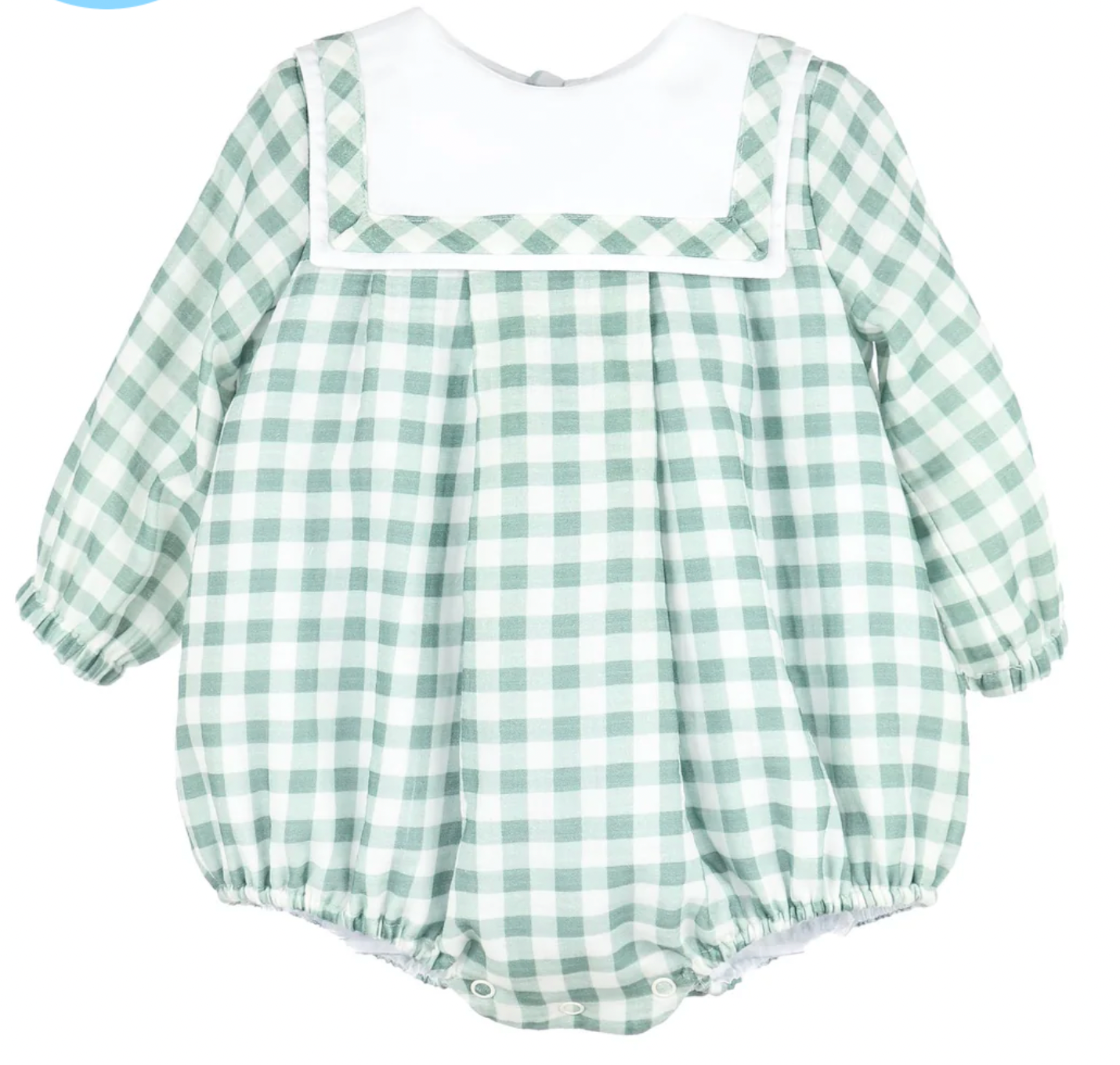 Cuddle Cotton Green Check Bubble