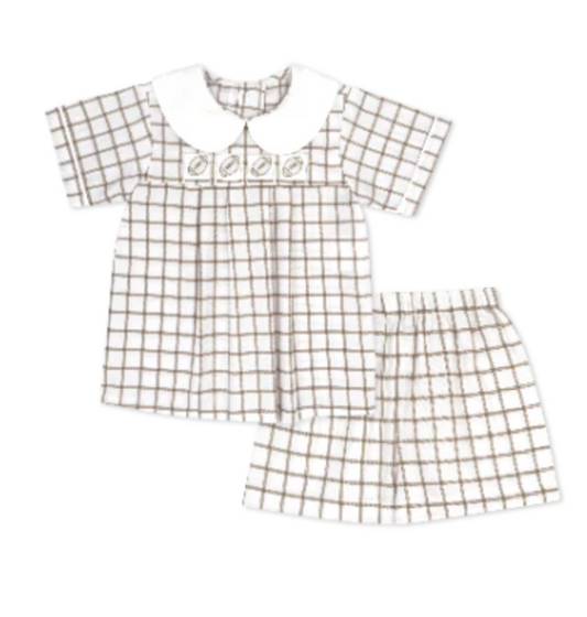 Noah Ribbon Short Set in King Street Windowpane