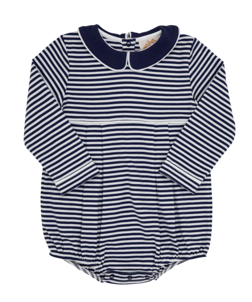 Long Sleeve Bradford Bubble - Nantucket Navy Stripe