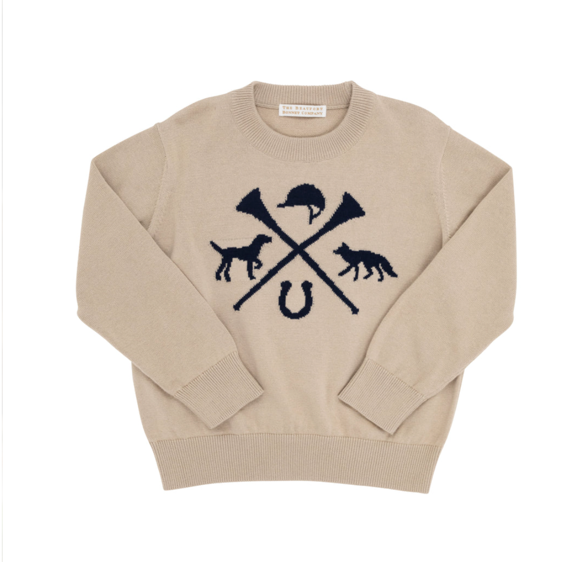 Isaac's Intarsia Sweater Keeneland Khaki with Hunt Club Intarsia