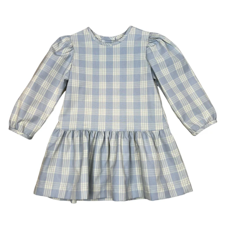 Layla Dress- Blue White Plaid