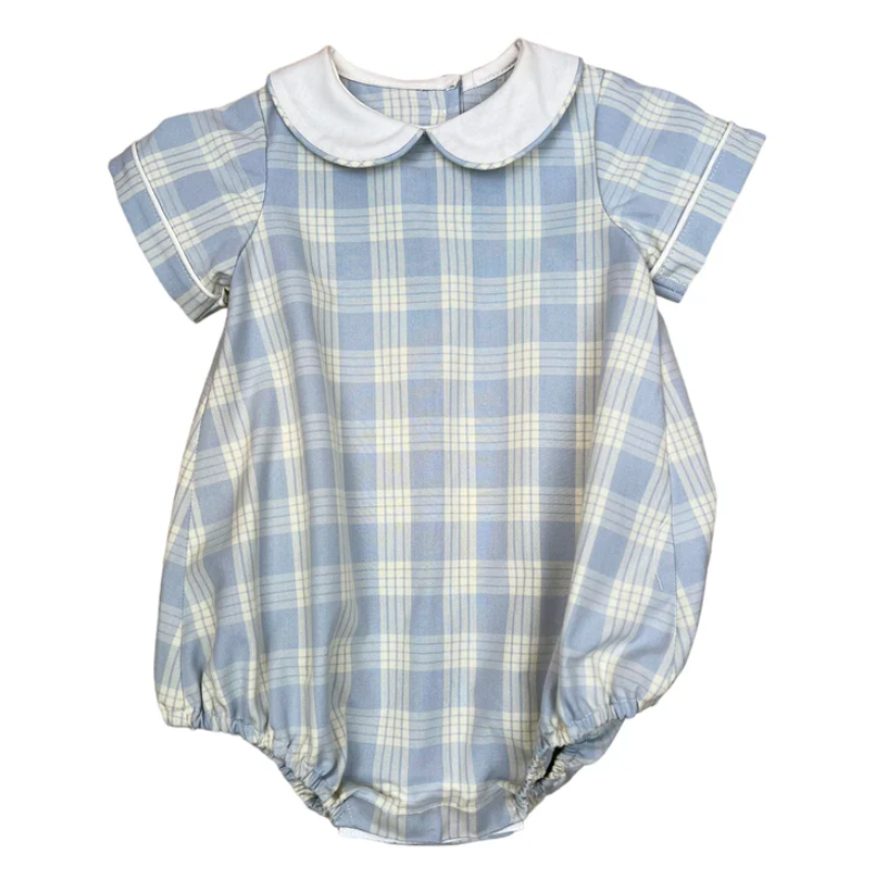 Joey Bubble SS - Blue White Plaid