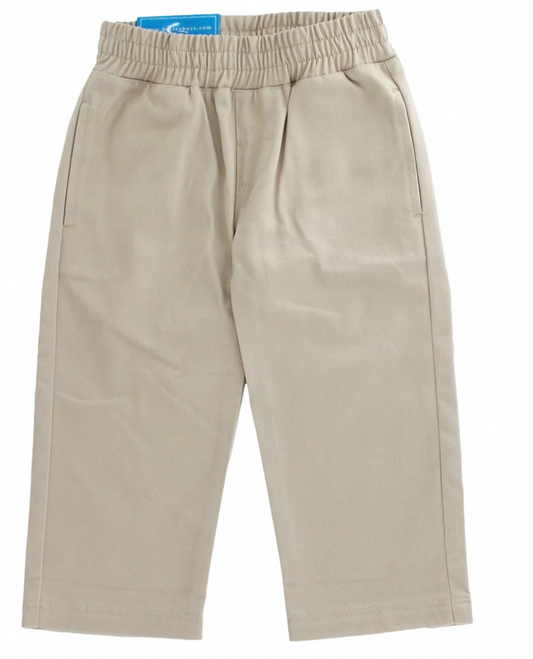 Charlie Pull On Pant- Khaki Twill