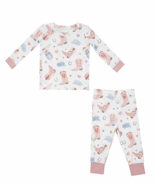 Pink Boots- LS Loungewear Set