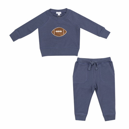 Footballs + French Terry - Raglan Sweatshirt & Jogger Set