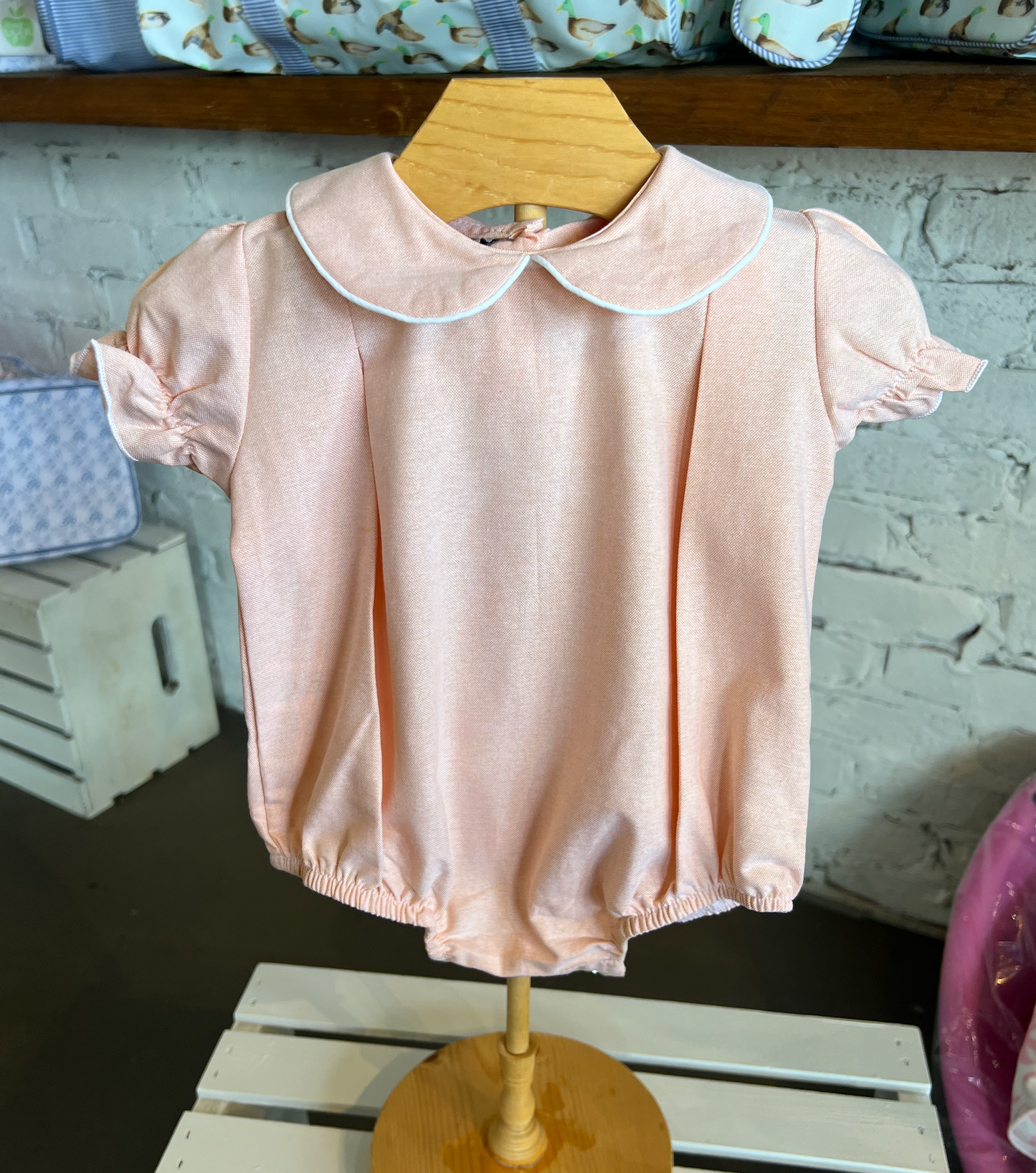 Orange Chambray Girl Bubble