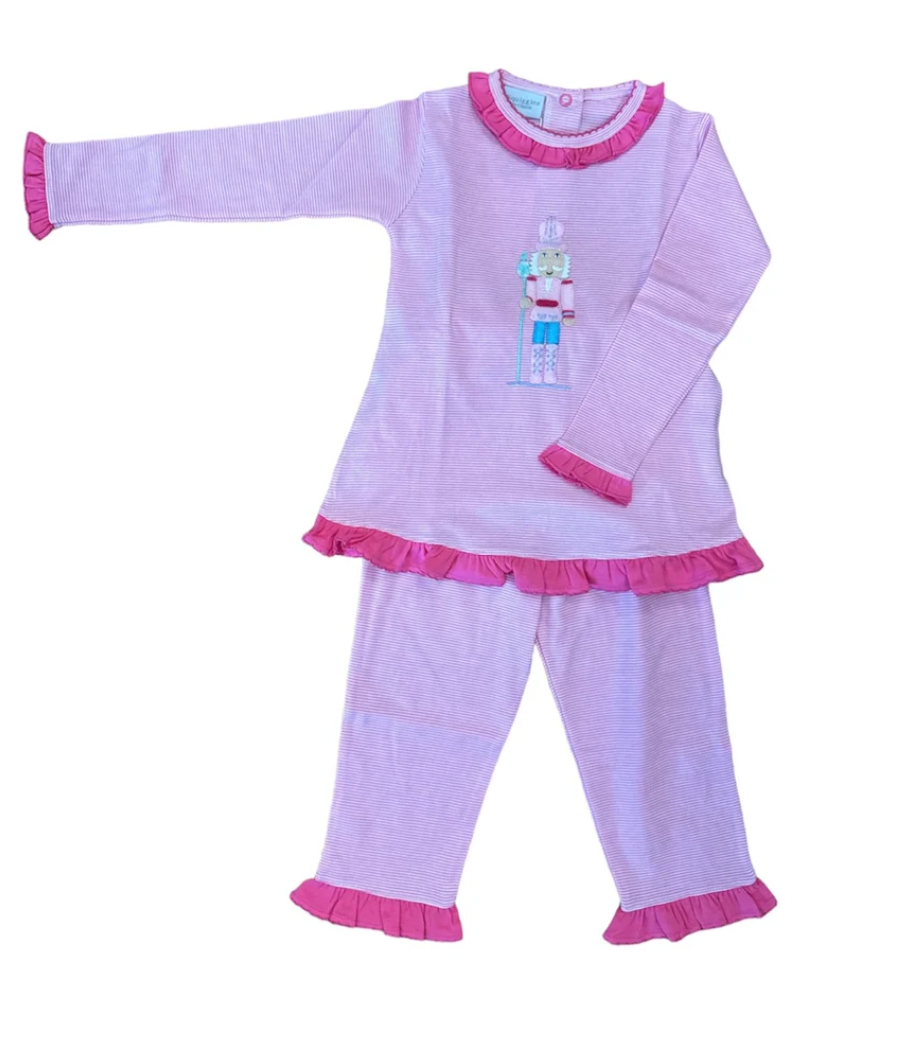 Squiggles Pink Ruffle Nutcracker Pant Set