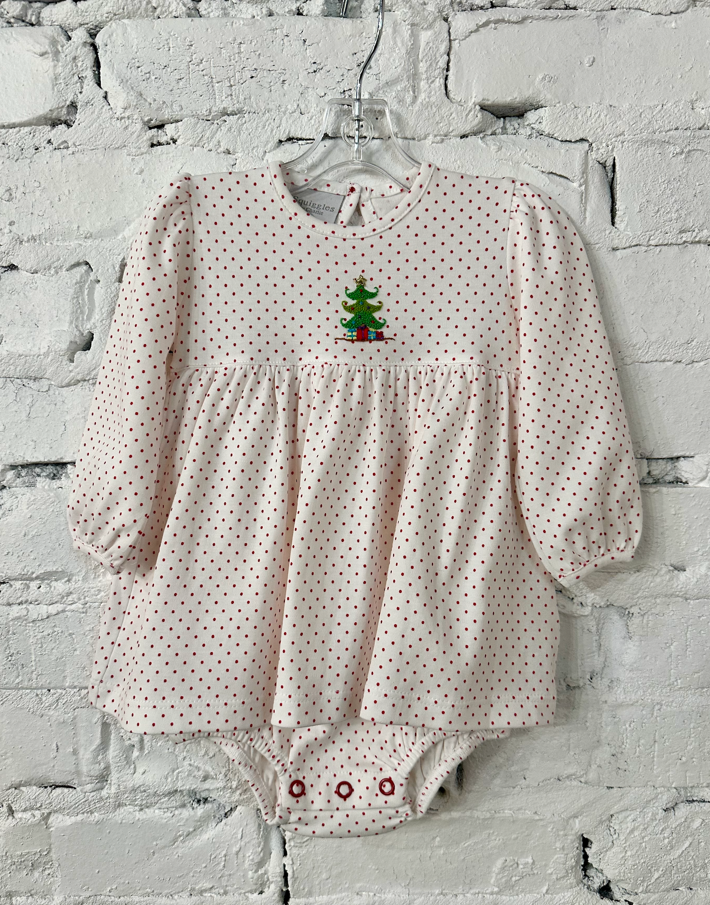 Squiggles Christmas Tree Onesie Dress