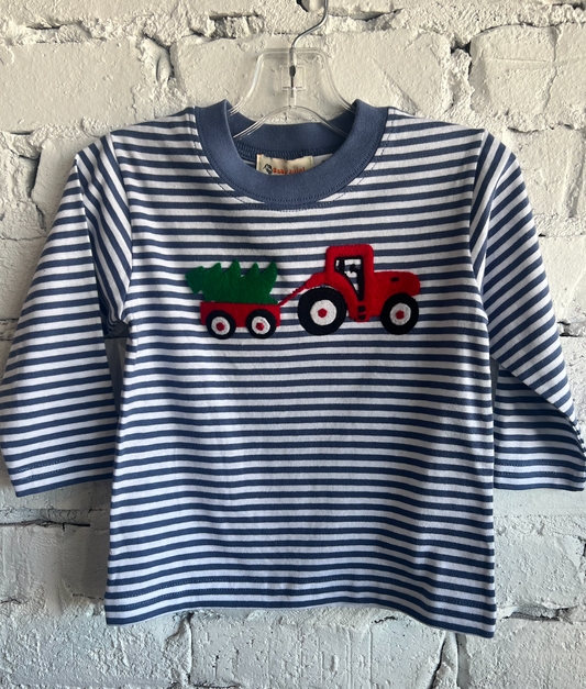 Christmas Tree Tractor Pull Long Sleeve