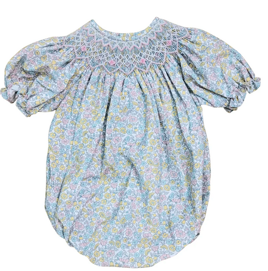 Sweet Dreams Floral Smocked Bubble