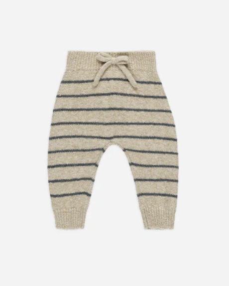 Quincy Mae Ace Knit Sweater Pant Set - Indigo Stripe