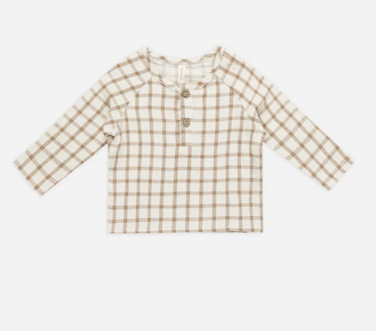 Quincy Mae Zion Shirt and Pant Set - Cinnamon Plaid