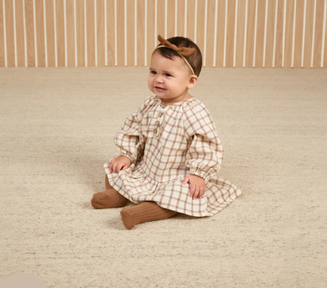 Quincy Mae Lany Dress - Cinnamon Plaid