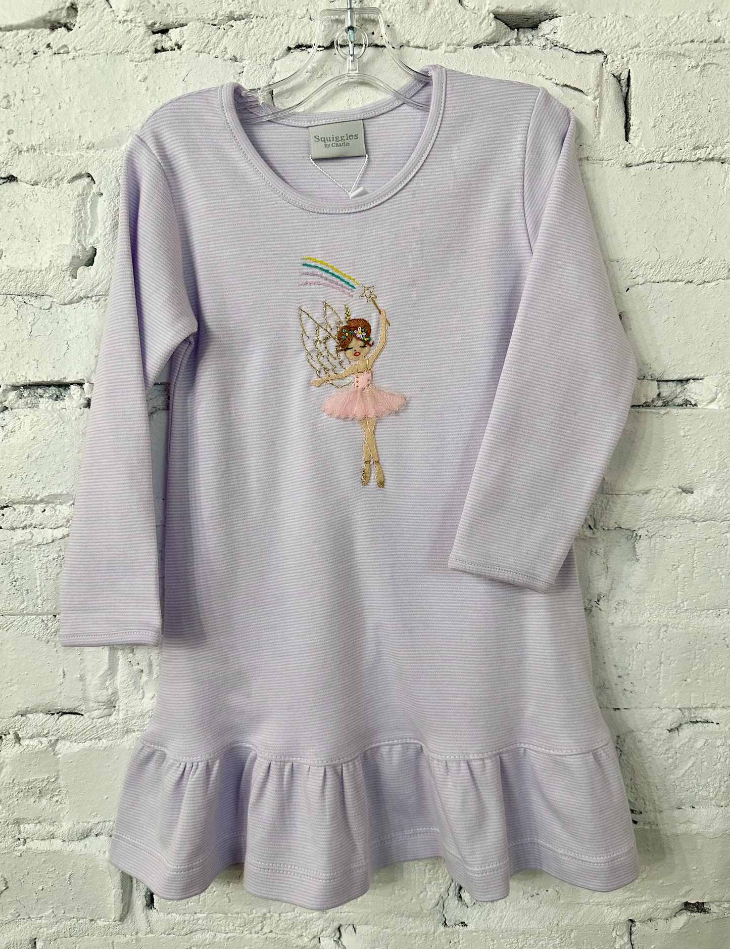 Squiggles Long Sleeve Ballerina Dress