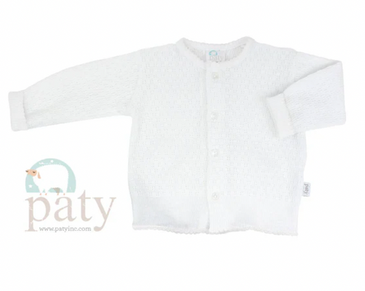 Paty White Cuffed Sweater