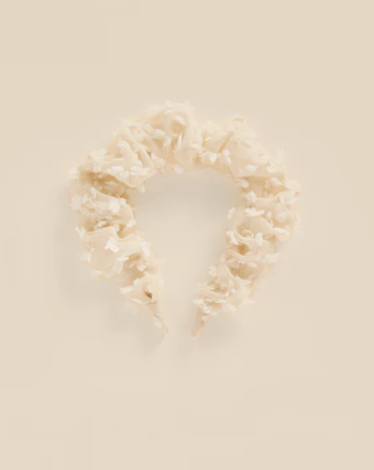 Noralee Gathered Headband - Ivory