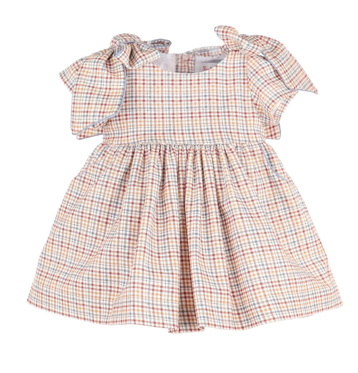 Maple Check Bow Dress in Maple Check