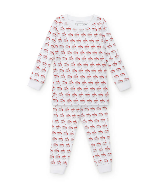 Lila + Hayes Grayson Pajama Set in Hot Cocoa Santa