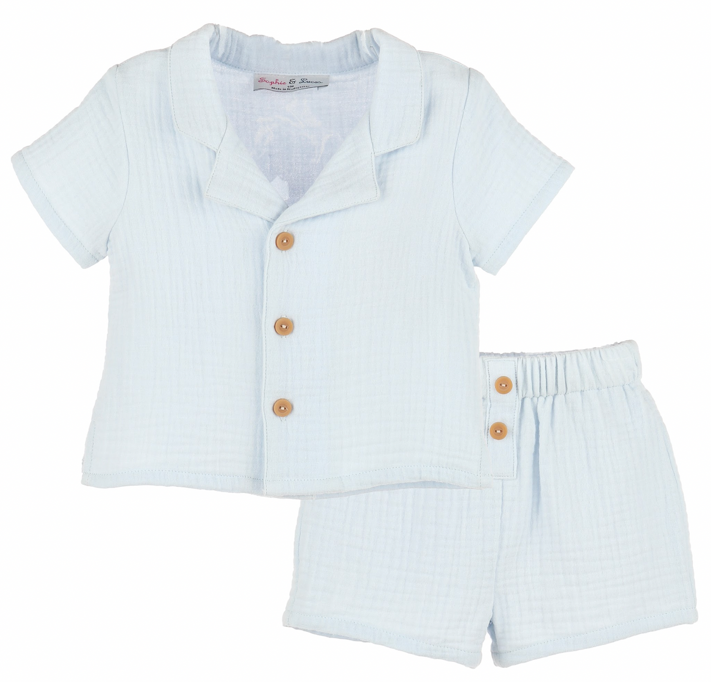 Sophie & Lucas Cuddle Cotton Boy Club Set - Blue