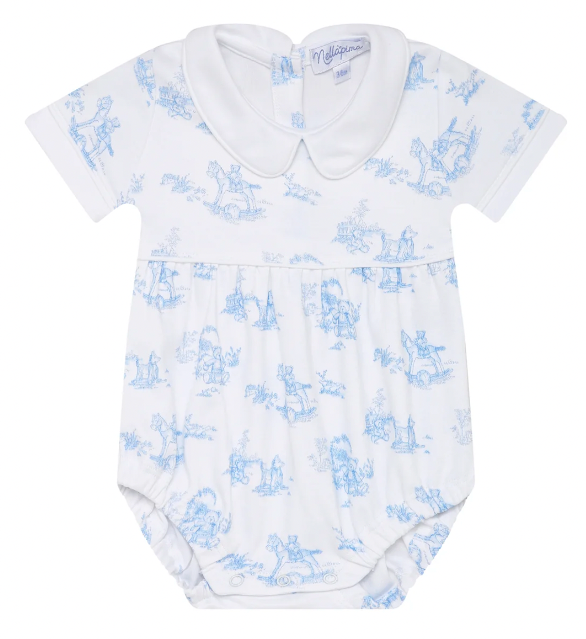 Blue Bunny Toile Bubble