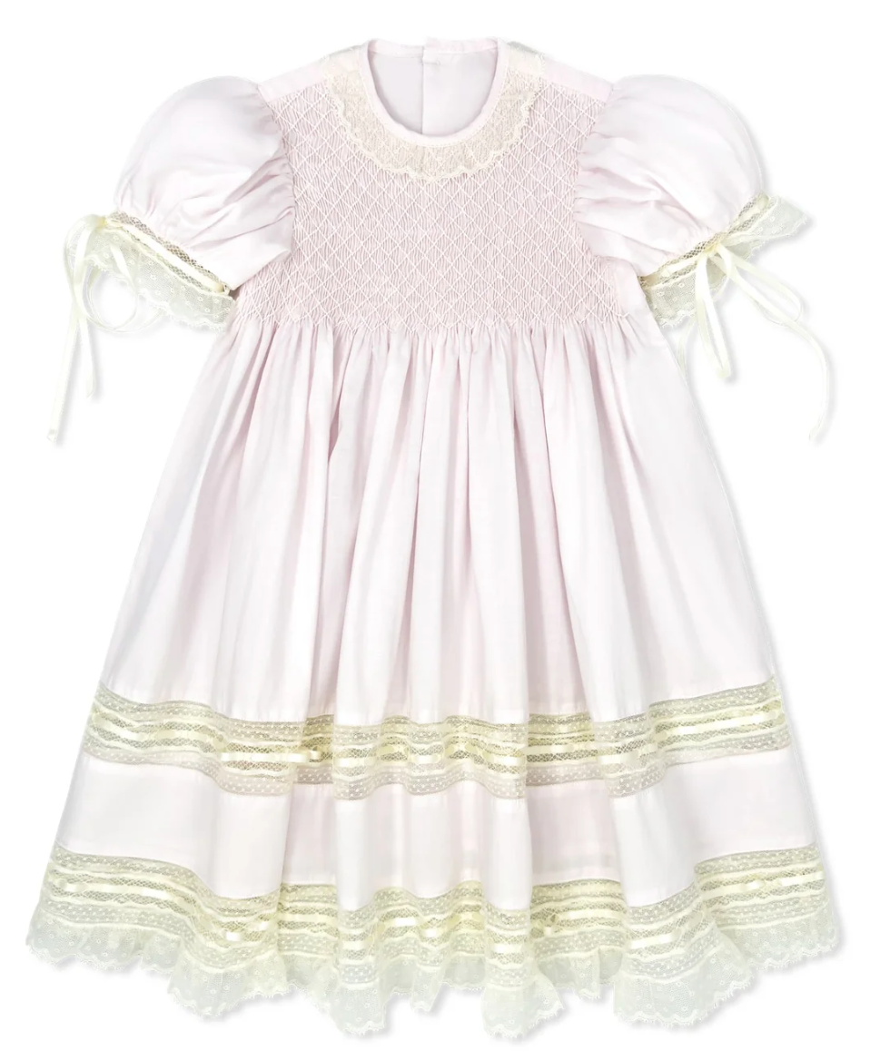 Lullaby Set - Margaret Dress - Spring Pink Swiss Dot