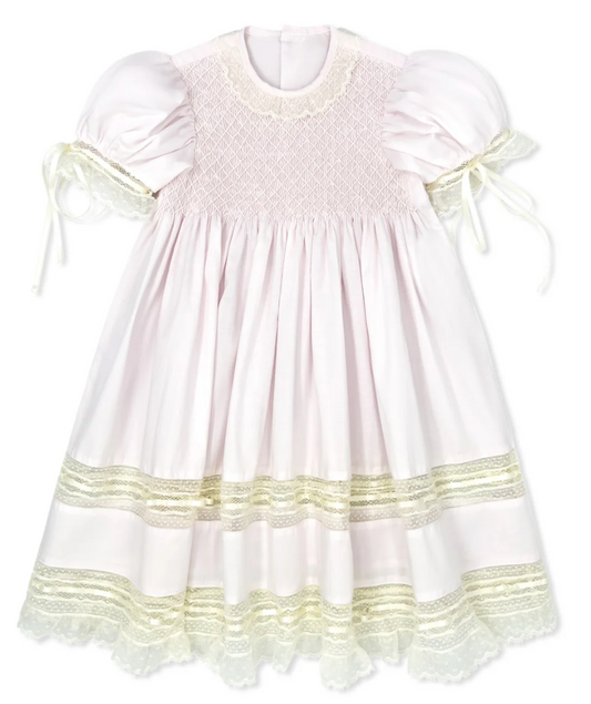 Lullaby Set - Margaret Dress - Spring Pink Swiss Dot