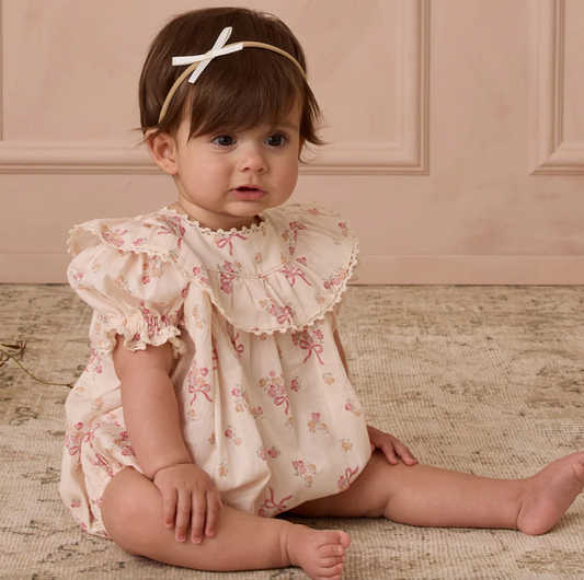 Eva Romper Bow Ditsy