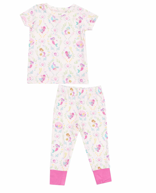 Short Sleeve Loungewear Set, Mermaids