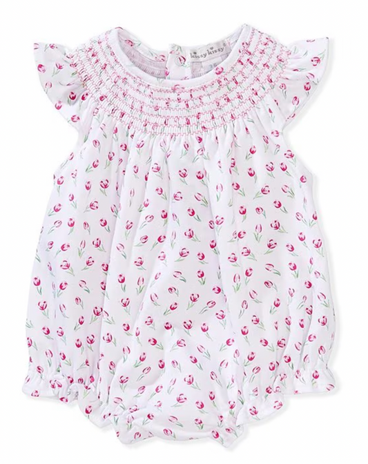 Flutter-Sleeve Tulip Blossom Romper