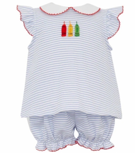 Crayons Girl Bloomer Set
