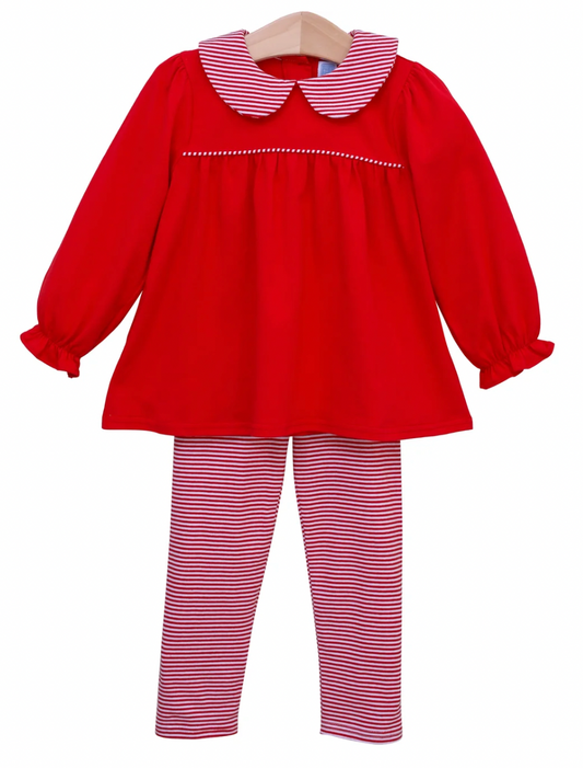 Abigail Pants Set in Red