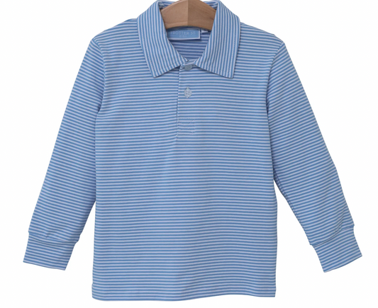 Jackson Polo in Cornflower Stripe