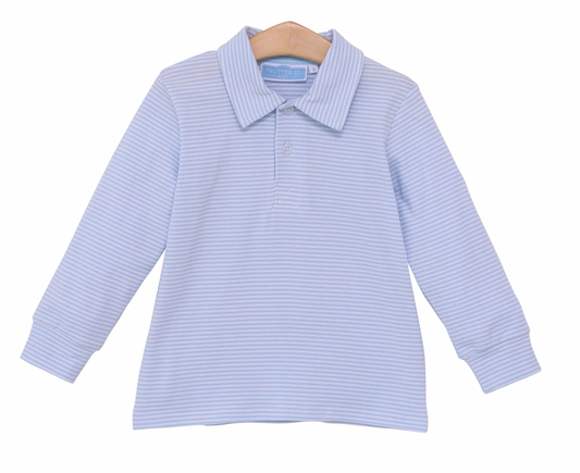 Jackson Polo in Light Blue Stripe