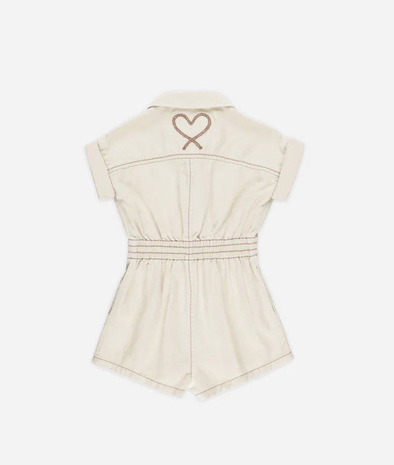 Utility Romper in Natural