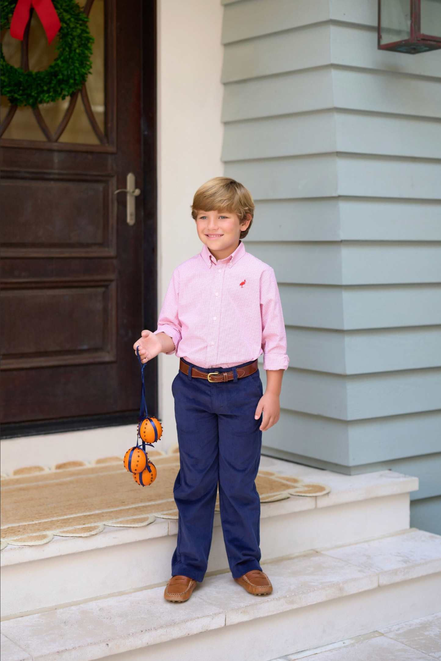 Dean's List Dress Shirt Richmond Red Windowpane with Richmond Red Stork