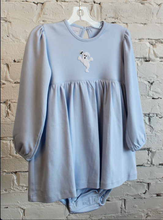 Squiggles Blue Ghost Onsie Dress