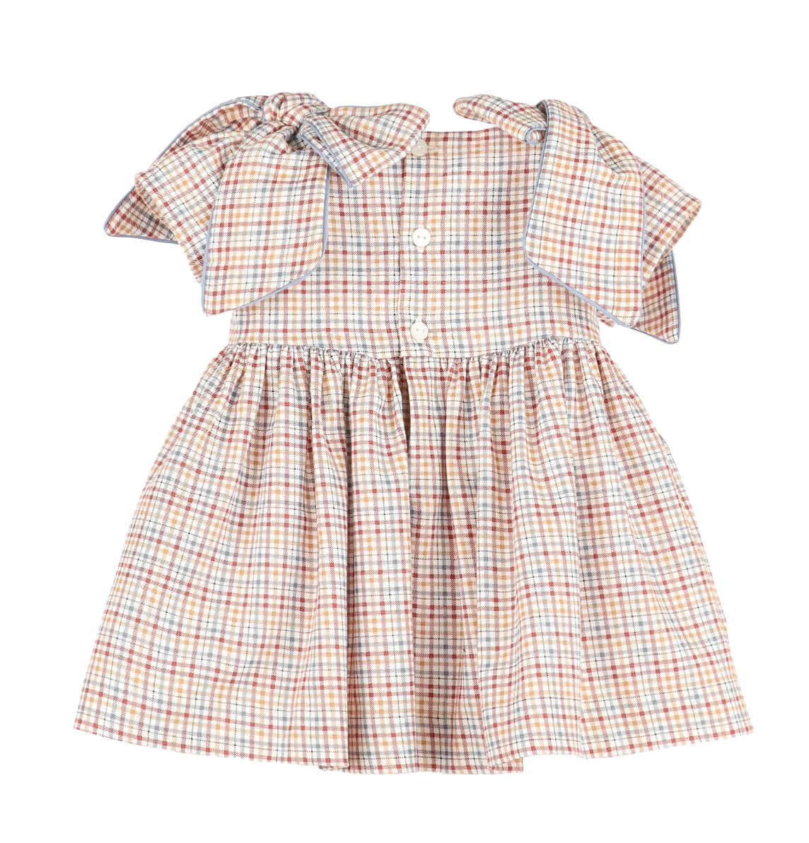 Maple Check Bow Dress in Maple Check