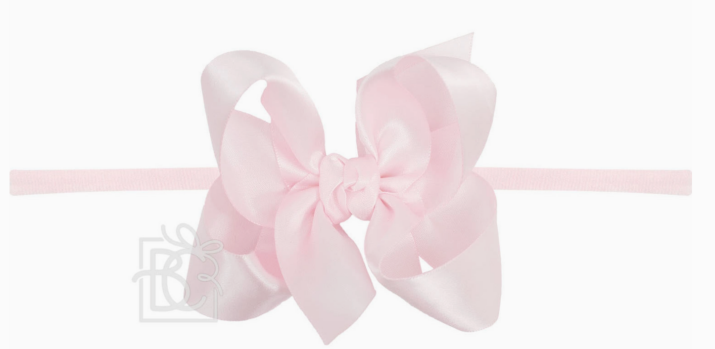 Pantyhose Headband With Signature Grosgrain Bow - LARGE