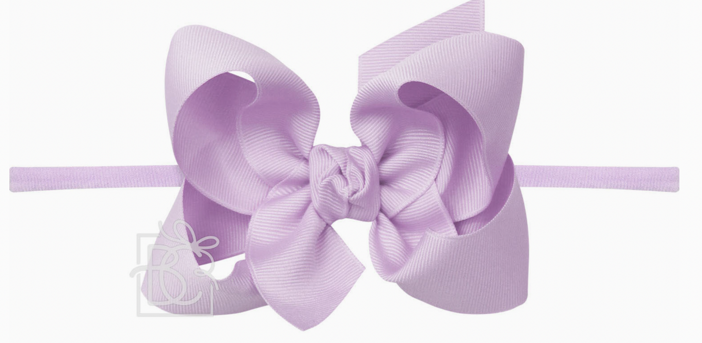 Pantyhose Headband With Signature Grosgrain Bow - LARGE