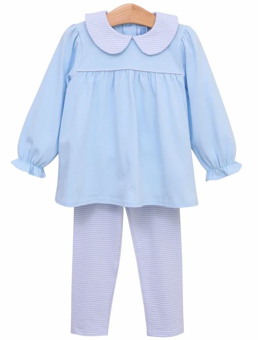 Abigail Pants Set in Light Blue