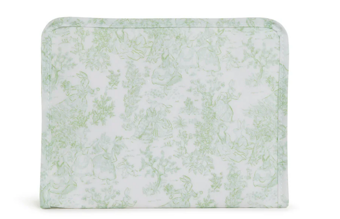 ROADIE MEDIUM Zip Pouch - BUNNY TOILE GREEN