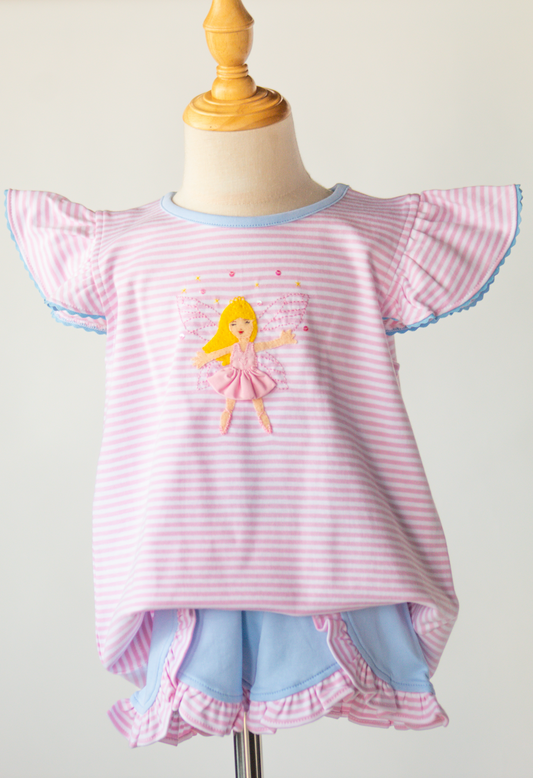 Squiggles- Ballerina Fairy Set Pink/Blue