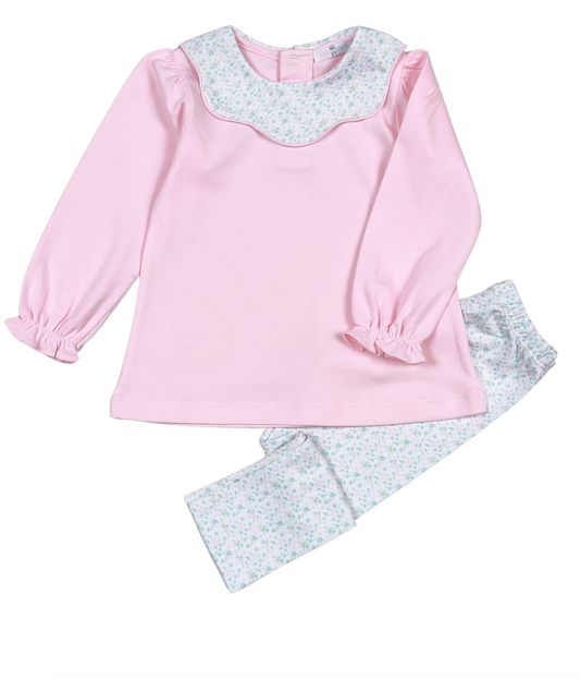 Nicolle Scoop Pima Pant Set