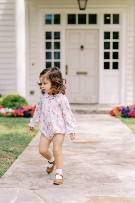 Proper Peony- English Garden Long Sleeve Bubble