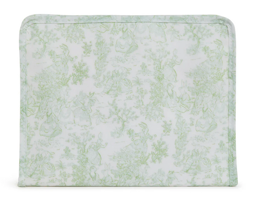 ROADIE LARGE Zip Pouch - BUNNY TOILE GREEN